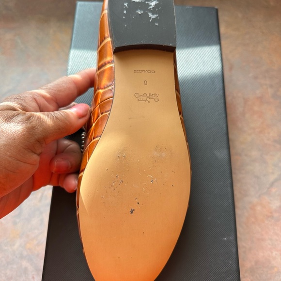 Coach flat 
Harper bead leather croc - Picture 3 of 5